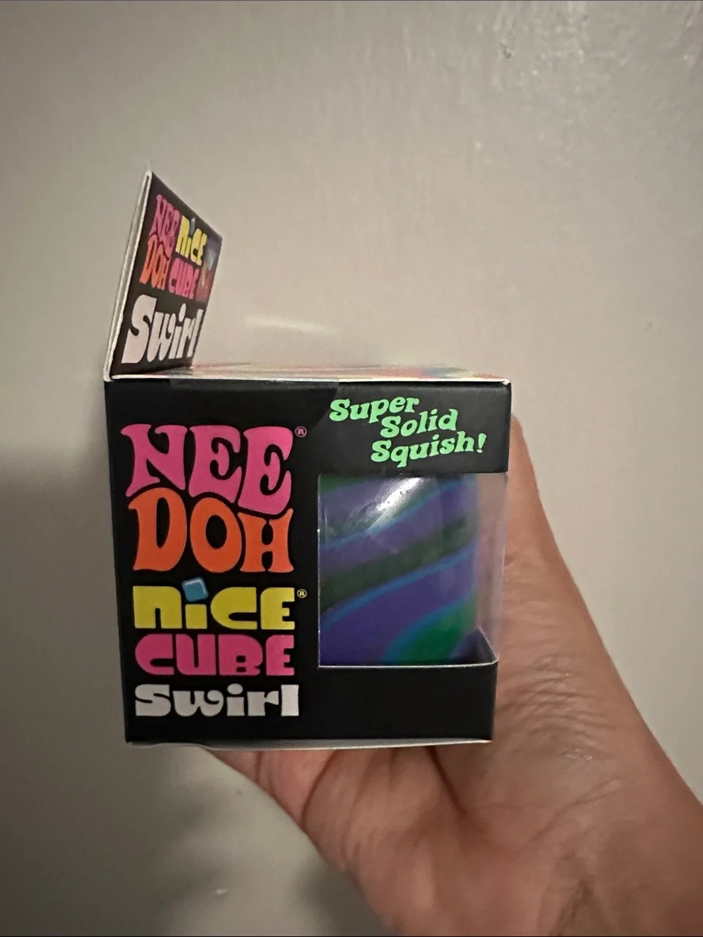 NeeDoh Nice Cube Swirl - Green & Purple